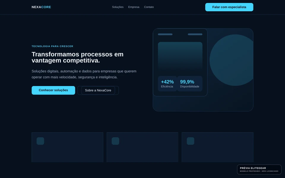 Prévia do Site Institucional Pro
